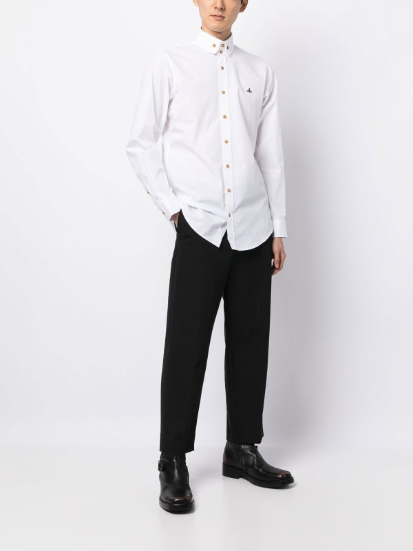 VIVIENNE WESTWOOD: camicie online - Camicia abbottonata con ricamo a orbita