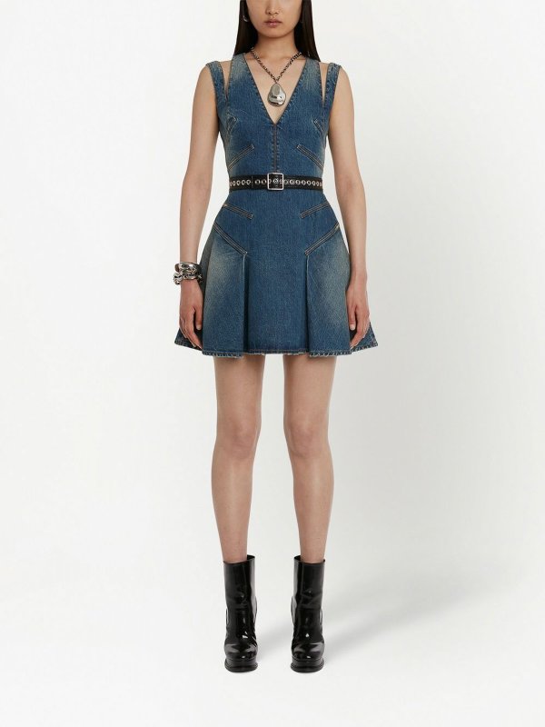iKRIX ALEXANDER MCQUEEN: Robes courtes - Robe Courte - Bleu