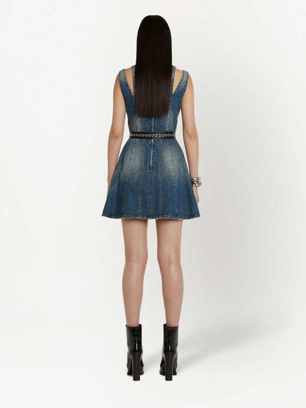 Robe Courte - Bleu shop online: ALEXANDER MCQUEEN
