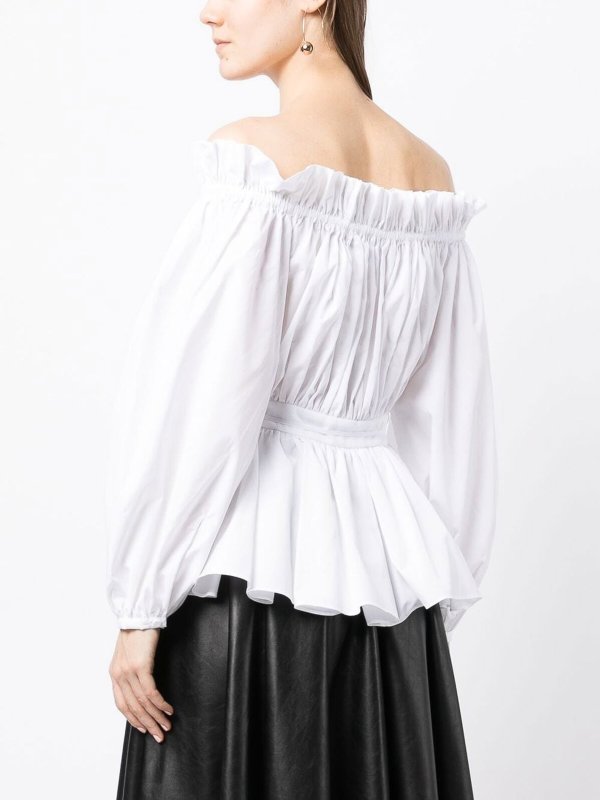 Bardot blouse shop online: ALEXANDER MCQUEEN