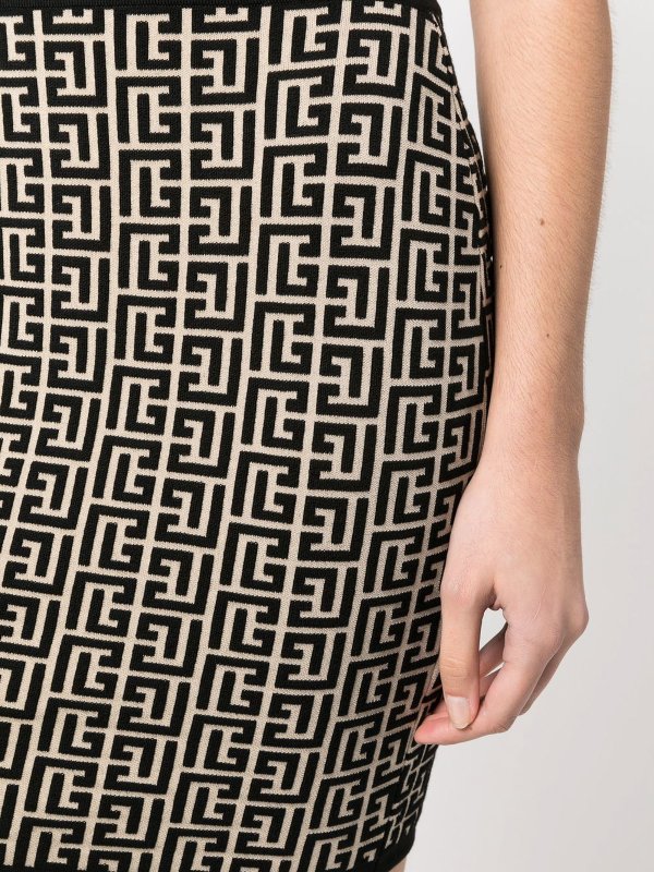 Balmain buy online Jacquard knitted skirt