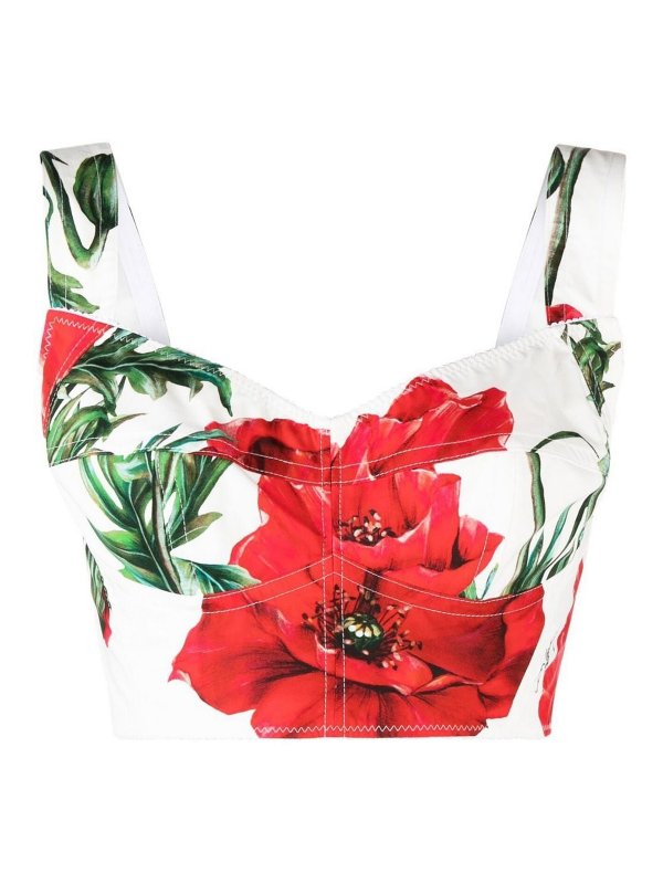DOLCE & GABBANA: Top e canotte - Blusa con top a corsetto