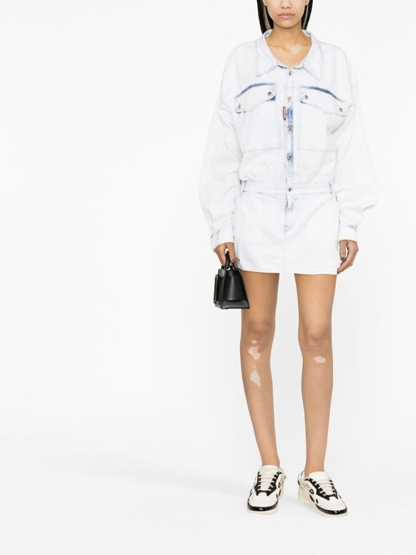 iKRIX DSQUARED2: Kurze Kleider - Kurzes Kleid - Helles Jeansblau