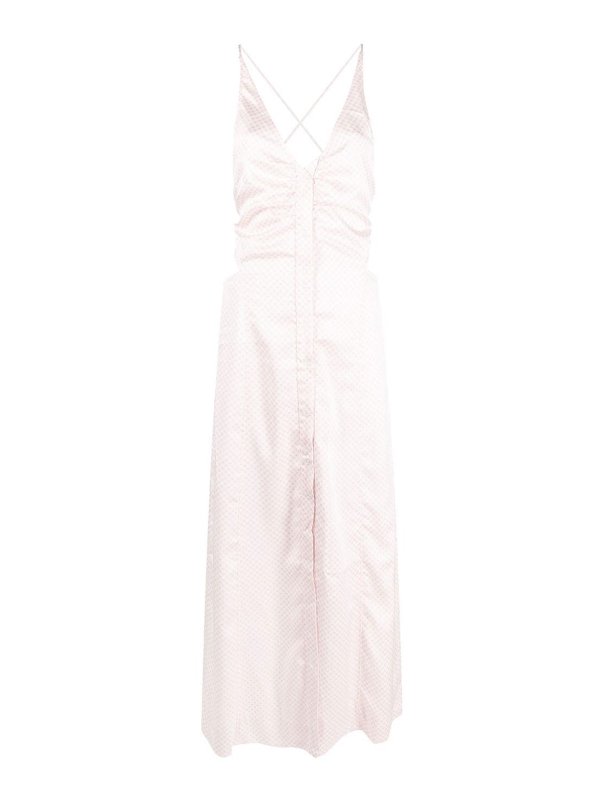 GANNI: abiti lunghi - Abito lungo con collo alto