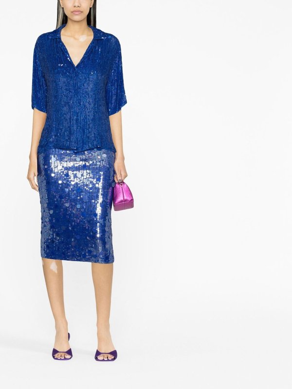 iKRIX P.A.R.O.S.H.: Knielange und Midi Röcke - Midirock - Blau