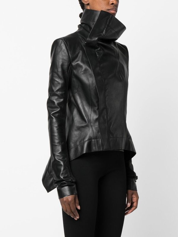 iKRIX RICK OWENS: leather jacket - Zipped leather jacket