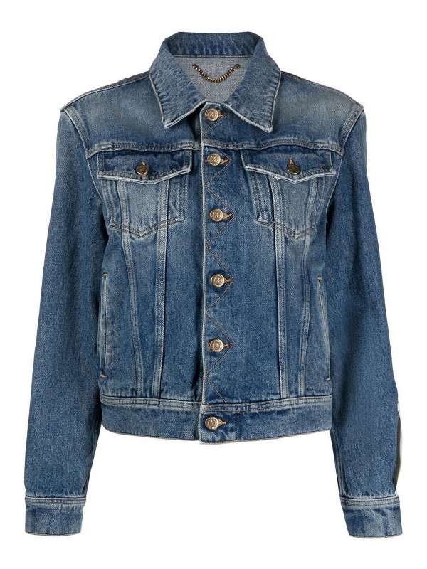 GOLDEN GOOSE: Jeansjacken - Jeansjacke - Blau
