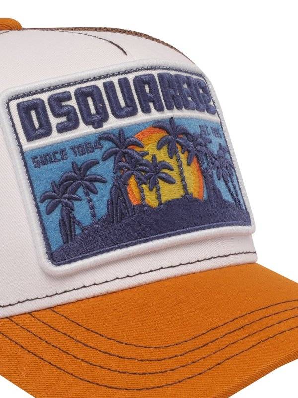 DSQUARED2: hats & caps online - Print d2 patch baseball cap
