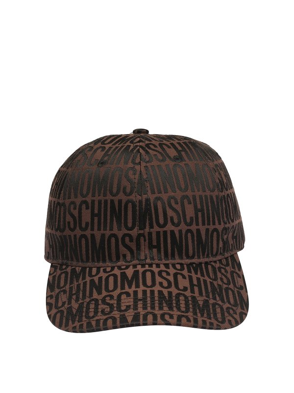 MOSCHINO: hats & caps - All over logo cap