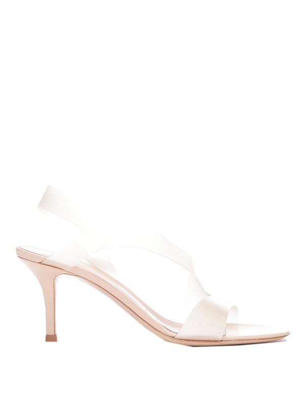 Gianvito Rossi: sandals - Transparent effect criss-cross sandals