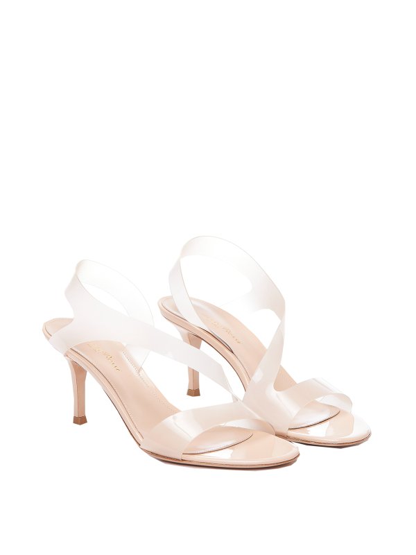 Gianvito Rossi: sandals online - Transparent effect criss-cross sandals