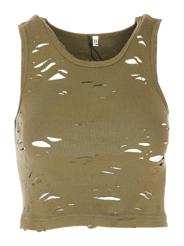 R13: Tops & Tank tops - Green cotton top