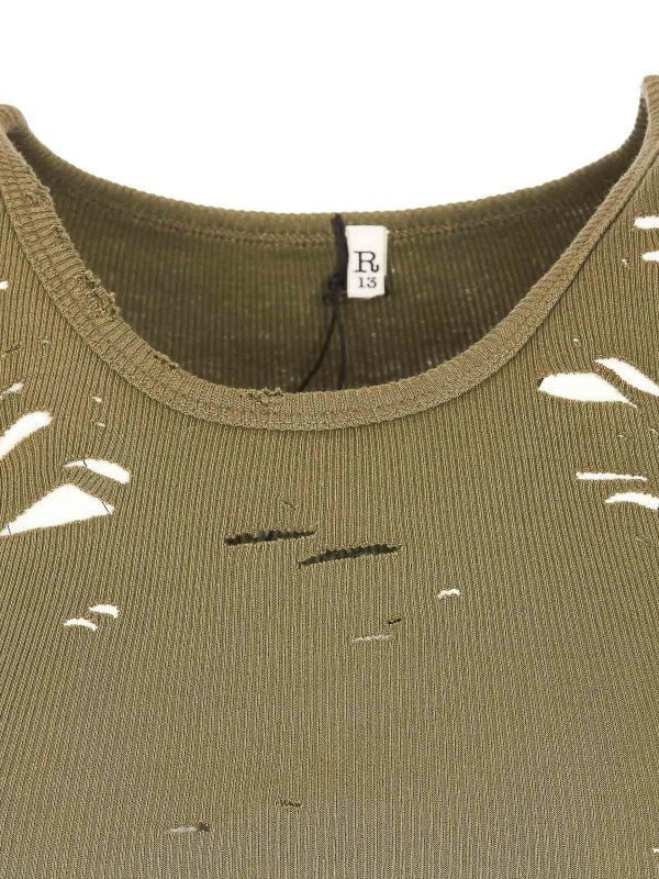Green cotton top shop online: R13