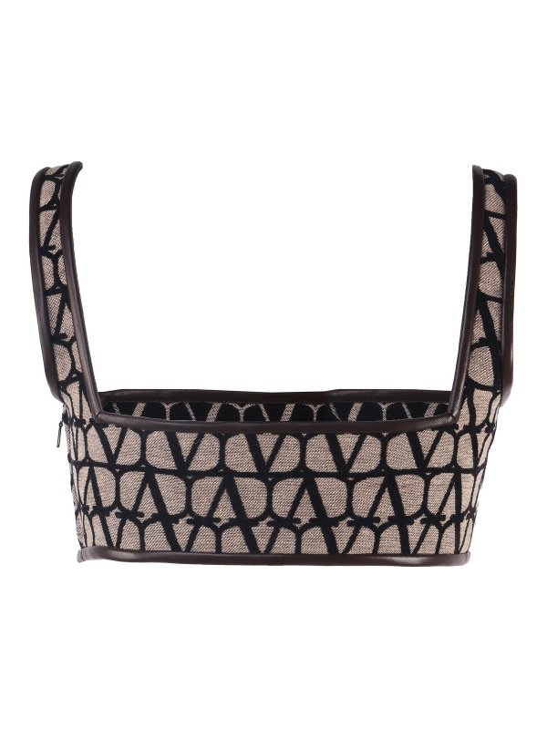 VALENTINO: Tops & Tank tops online - Monogrammed logo top