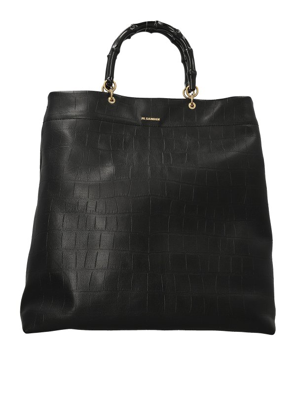 JIL SANDER: トートバッグ - トートバッグ - 黒