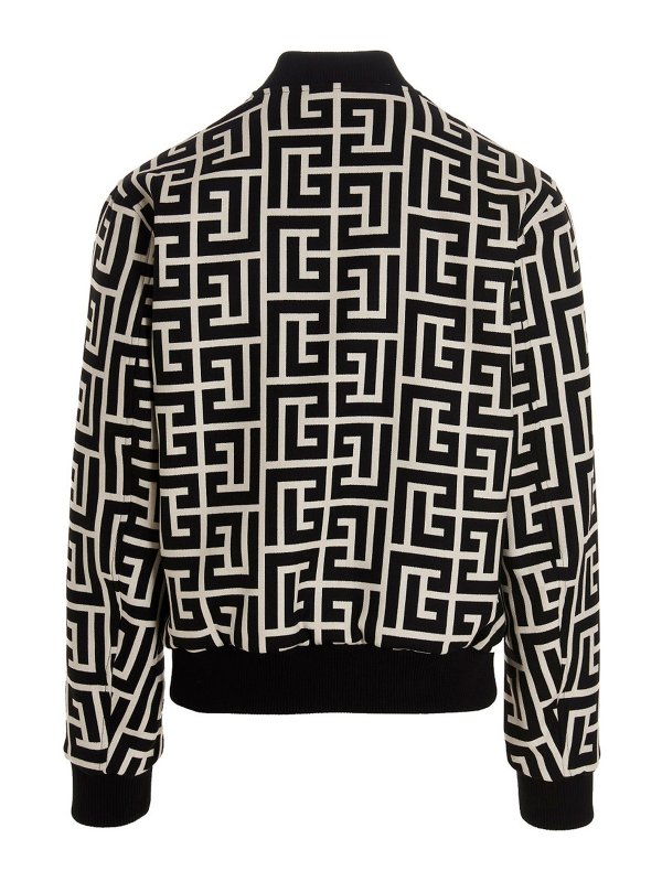 Balmain: bombers online - Monogram reversible bomber jacket