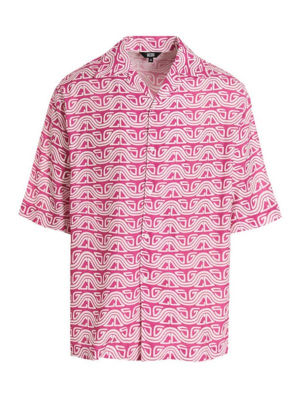 GCDS: shirts - Waved logo shirt