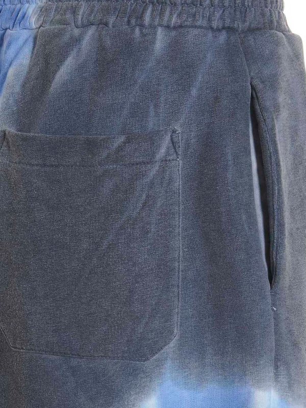 Logo print tie dye bermuda shorts shop online: m.s.g.m.