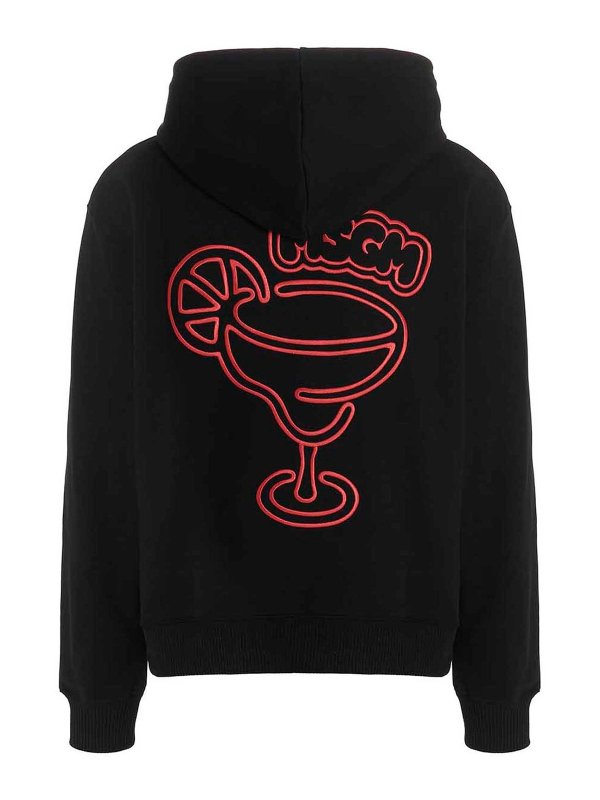 m.s.g.m.: Sweatshirts & Sweaters online - Logo embroidery hoodie by burro studio