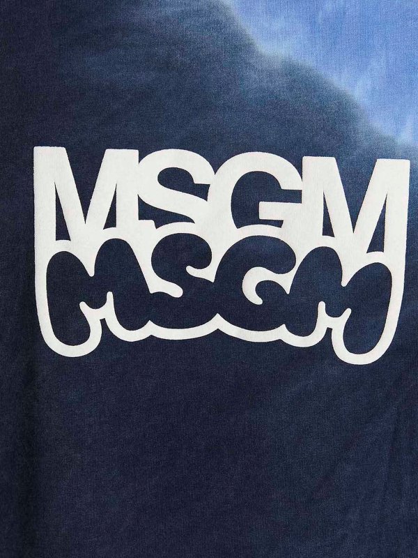 Logo print tie dye T-shirt by burro studio shop online: m.s.g.m.