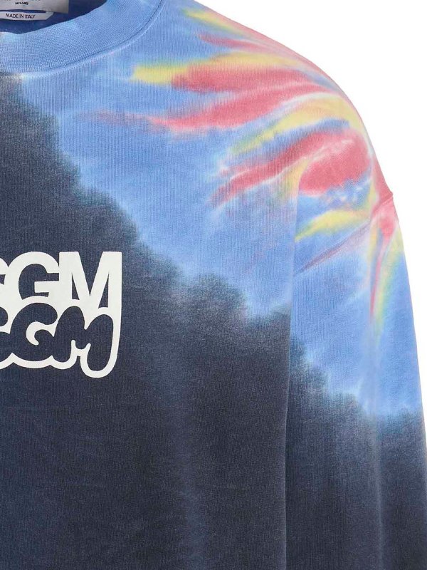 iKRIX m.s.g.m.: Felpe e maglie - Felpa tie dye con stampa logo di burro studio