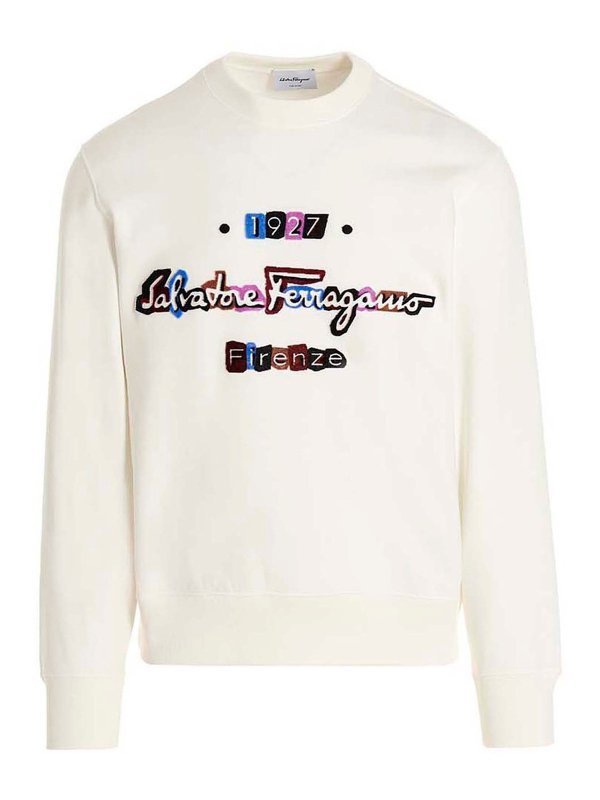 SALVATORE FERRAGAMO: Sweatshirts & Sweaters - 1927 logo sweatshirt