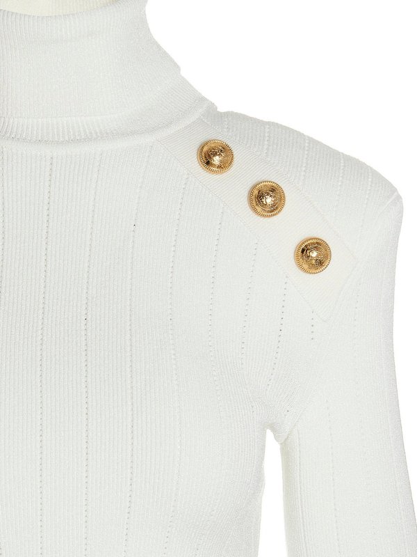 iKRIX Balmain: Turtlenecks & Polo necks - Logo buttons turtleneck sweater
