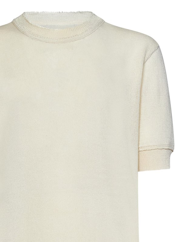 iKRIX Maison Margiela: Pull col rond - Pull Col Rond - Blanc