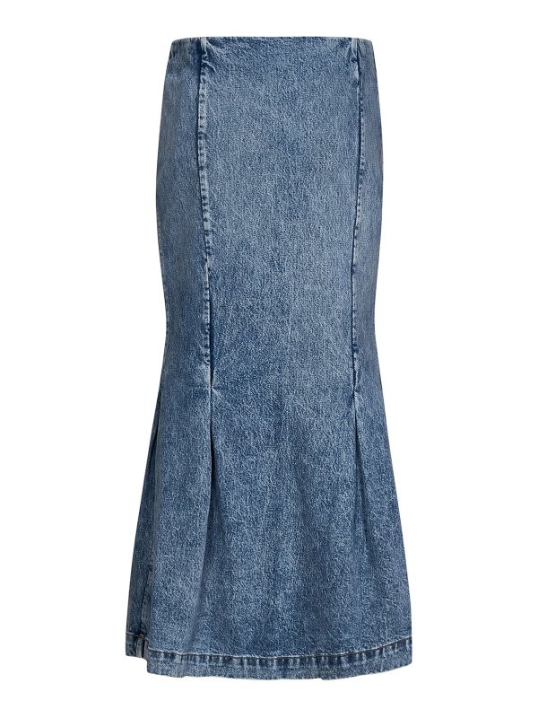KHAITE: Knee length skirts & Midi online - Flared denim skirt