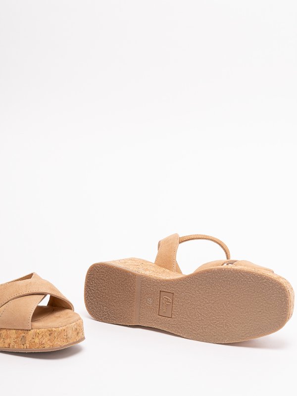Thea cork  wedge espadrilles shop online: CASTANER