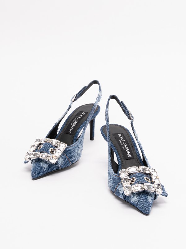 DOLCE & GABBANA: sandali online - Sandali in denim patchwork