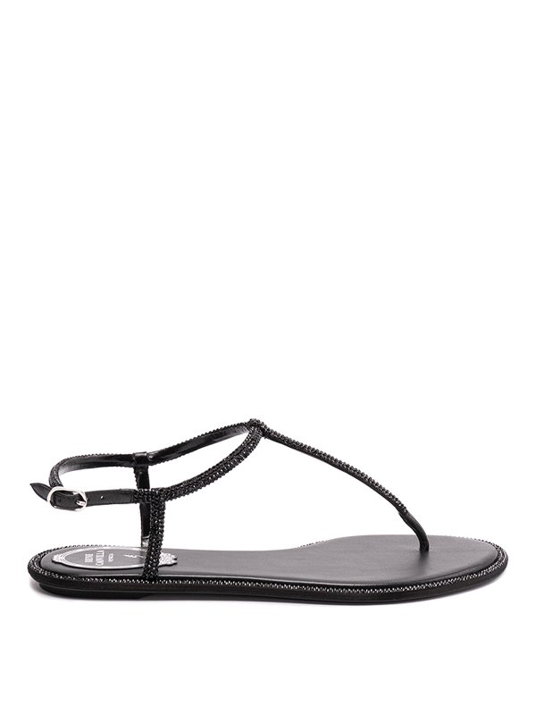 RENE CAOVILLA: sandals - Diana flat sandals