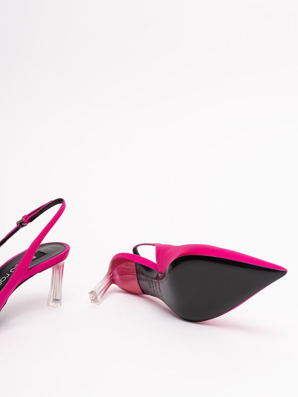 Sergio Rossi Sandali in misto raso Fucsia B01801MFI6561445500