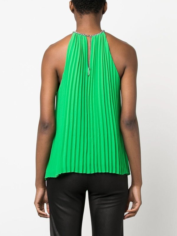 Ribbed top with chain detail shop online: MICHAEL KORS