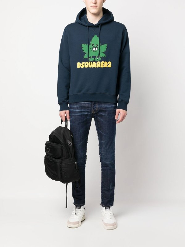 DSQUARED2: Jeans pitillos online - 24 Seven Skater  - Lavado Oscuro