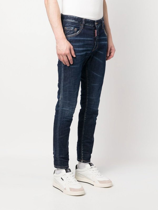 iKRIX DSQUARED2: Jeans pitillos - 24 Seven Skater  - Lavado Oscuro