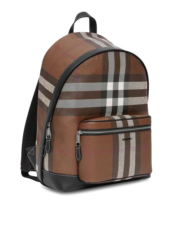BURBERRY: backpacks online - Tartan patterned backpack with pocket