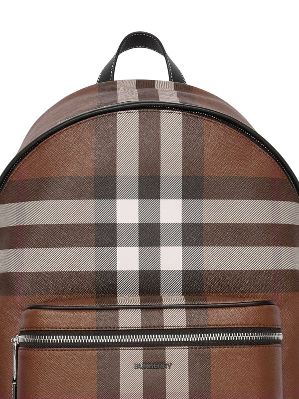 Tartan patterned backpack with pocket shop online: BURBERRY