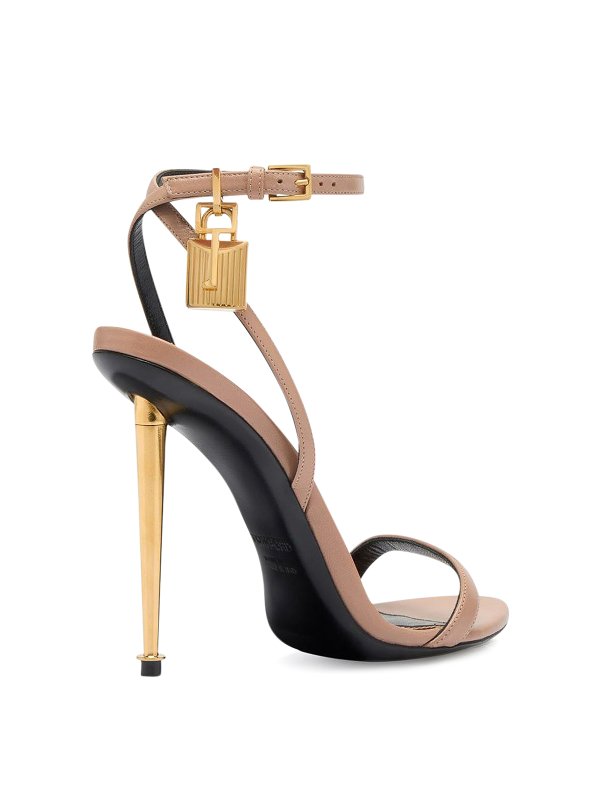 iKRIX TOM FORD: sandals - Leather sandals with strap and padlock