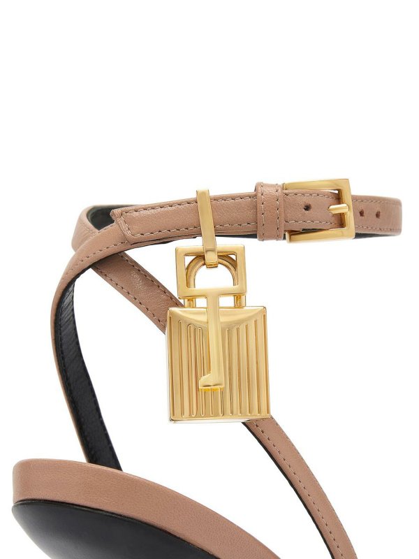 TOM FORD buy online Leather sandals with strap and padlock