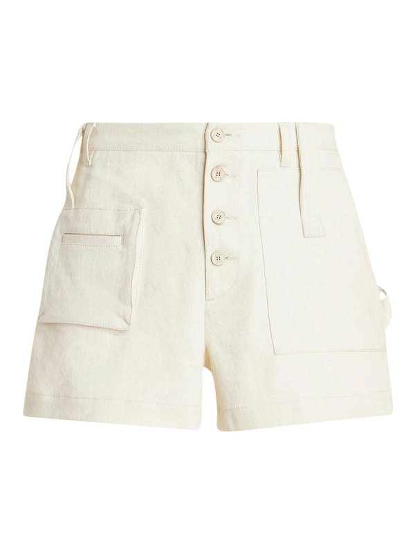 ETRO: Trousers Shorts - Cotton trousers with buttons and pockets