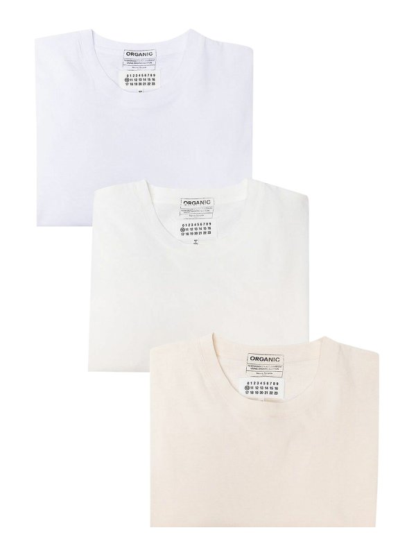 Maison Margiela: T-shirts - T-Shirt - Weiß