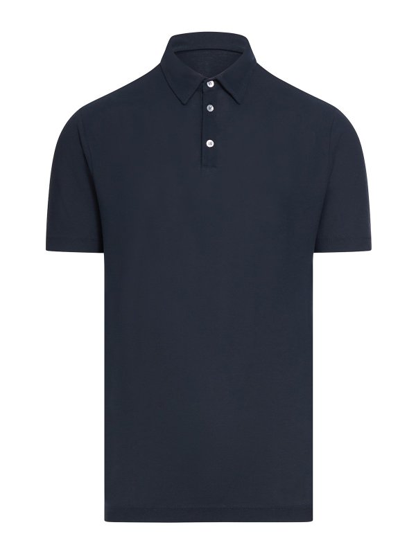 ZANONE: polo shirts - Cotton three-button polo shirt