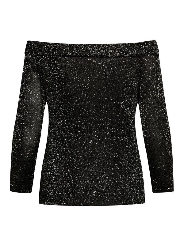 ROBERTO COLLINA: Tops & Tank tops online - Off-the-shoulder glitter top