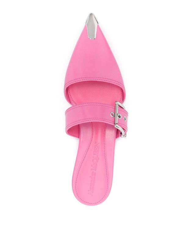 Mules bassi con punta metallizzata shop online: ALEXANDER MCQUEEN