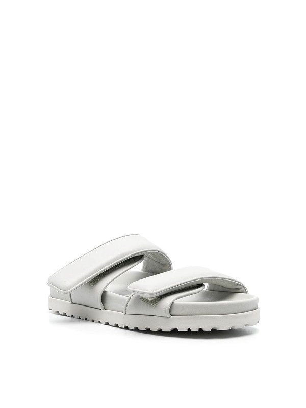 GIA BORGHINI: sandals online - Double-strap leather flat sandals