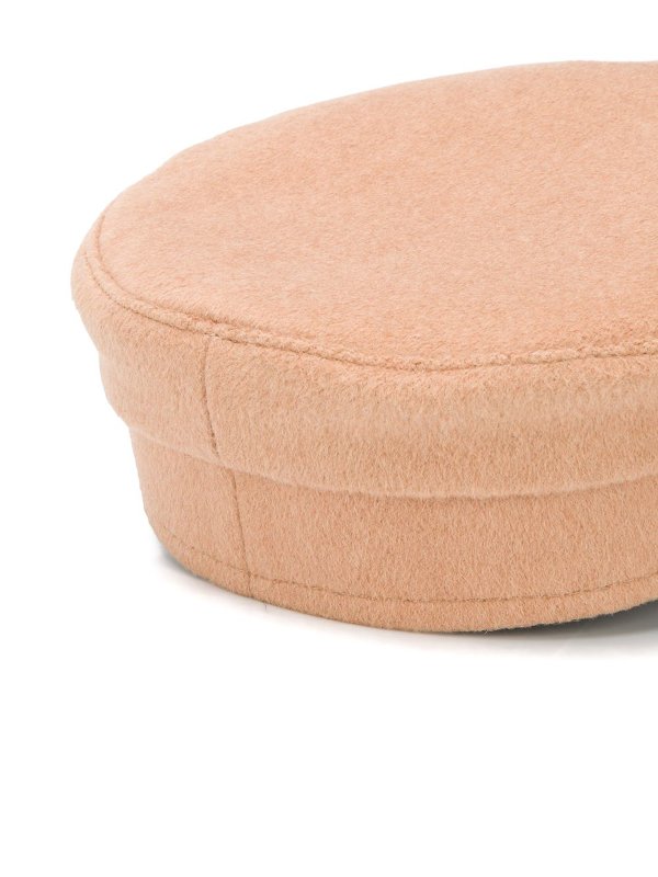 RUSLAN BAGINSKIY: hats & caps online - Wool embroidered-logo baker boy hat