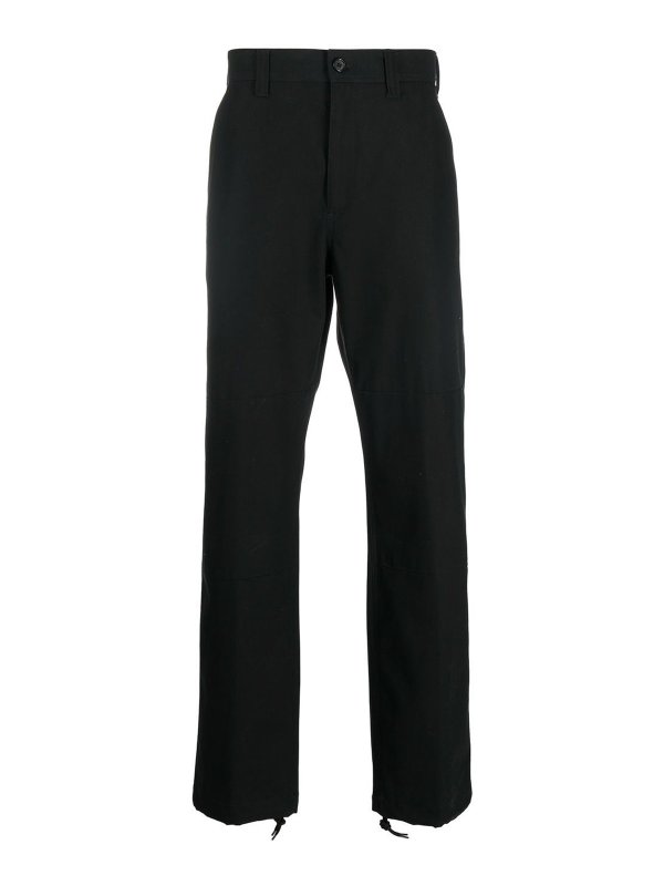 ALEXANDER MCQUEEN: casual trousers - Drawstring-hem cotton trousers