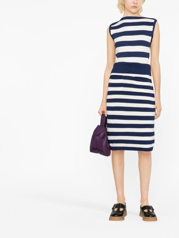 KENZO: Knee length skirts & Midi online - Striped long cotton skirt