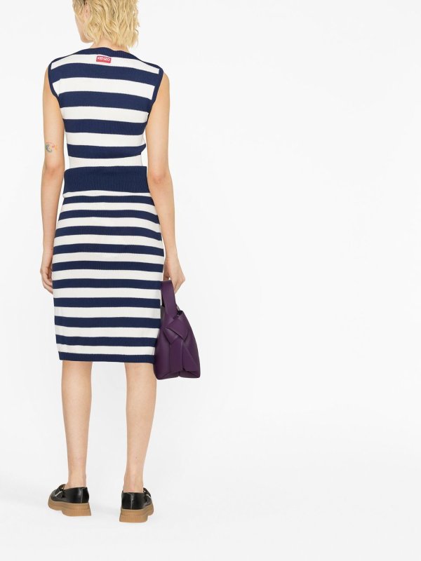 iKRIX KENZO: Knee length skirts & Midi - Striped long cotton skirt